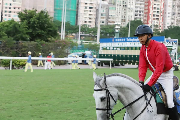 Corrida Cavalos Happy Valley Racecourse — Fotografia de Stock