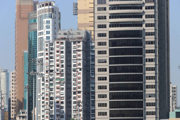 A high rise buildings. Causeway Bay,hk Island.