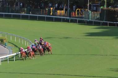 Happy Valley Yarış sahasında yarış günü 