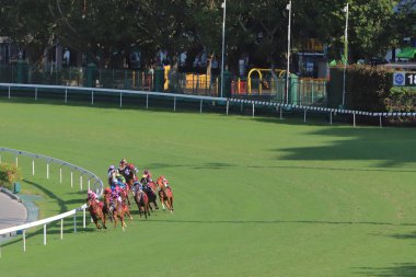 Happy Valley Yarış sahasında yarış günü 
