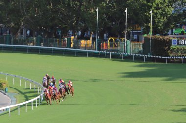 Happy Valley Yarış sahasında yarış günü 