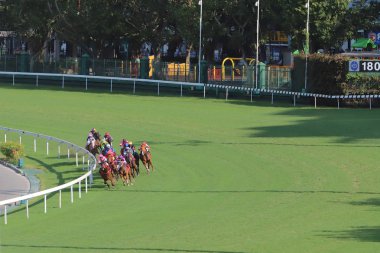 Happy Valley Yarış sahasında yarış günü 