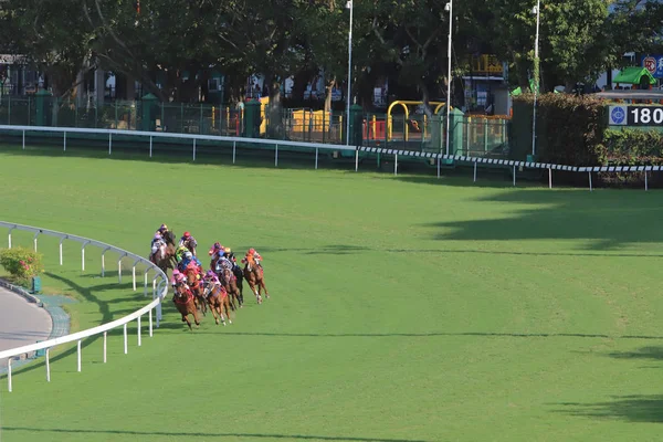 ハッピー バレー競馬場で競馬の日 — ストック写真