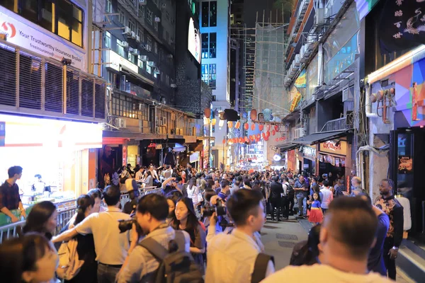 Noche Halloween Lan Kwai Fong — Foto de Stock