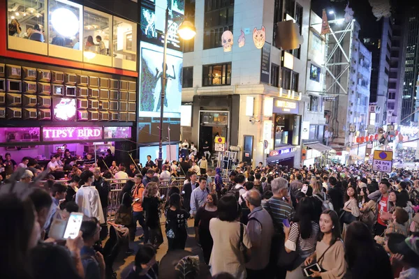 Vida Nocturna Lan Kwai Fong — Foto de Stock