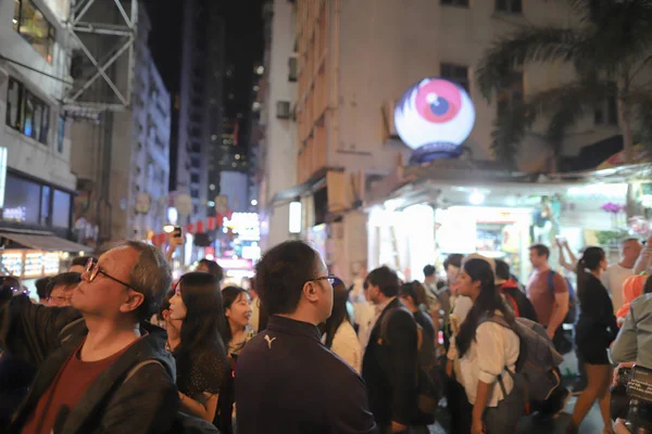 Noche Halloween Lan Kwai Fong — Foto de Stock