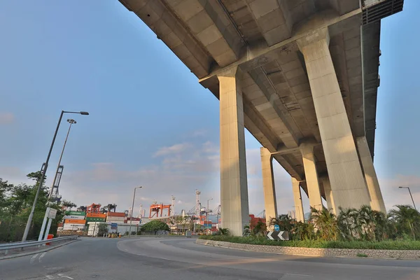 Stonecutters Bridge Tsing Sha Highway — Stock Photo, Image