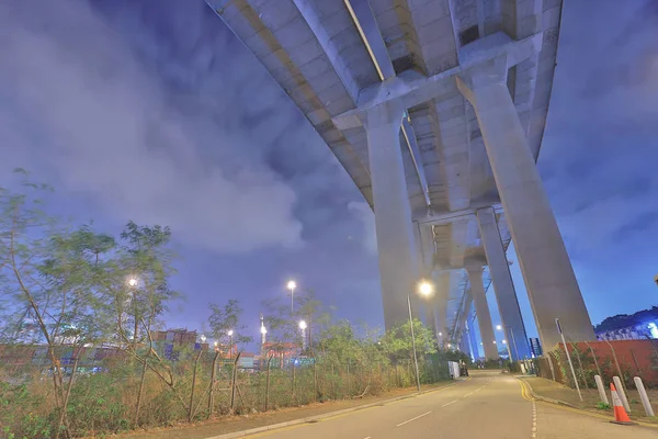 Night View Stonecutter Bridge — Stock Photo, Image