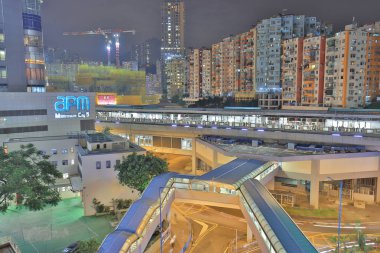 Şehir geceleri aşağı kwun tong