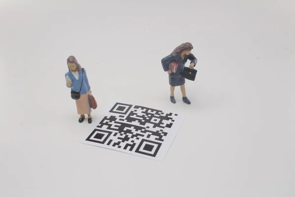 the mini figure screen the 2D bar code