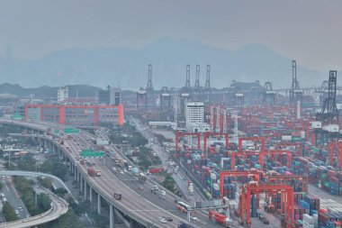 bir Hong Kong Kwai Tsing konteyner Terminal