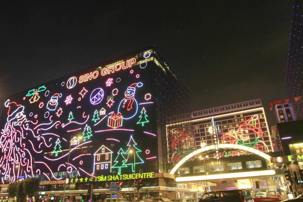 Cena Noturna Hong Kong — Fotografia de Stock