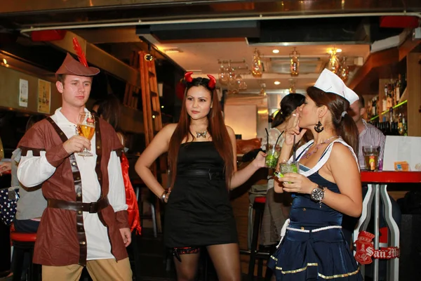 Spook Kostuum Tijdens Halloween Hong Kong — Stockfoto
