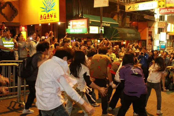 Szellem Jelmez Halloween Idején Hong Kong Ban — Stock Fotó