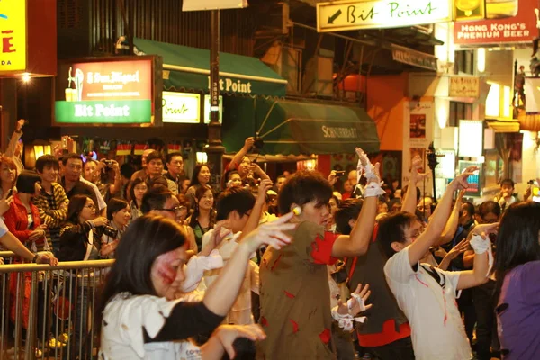 Szellem Jelmez Halloween Idején Hong Kong Ban — Stock Fotó