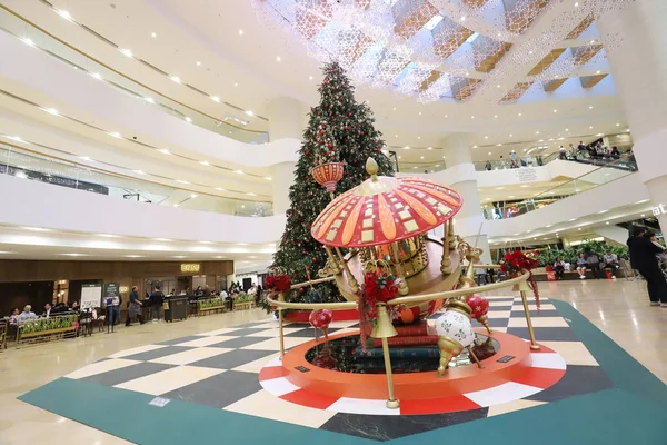 香港商场的圣诞装饰 — 图库照片