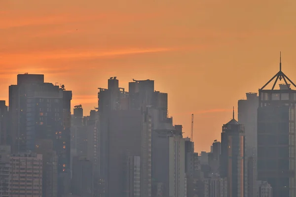 在冬季欣赏坚尼地城的日落美景 — 图库照片