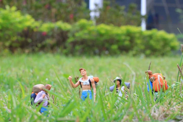 Den Grupp Hiker Ryggsäck Resenären Walking Advenuture — Stockfoto