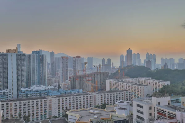 Paesaggio Città Kowloon Medio Pinza Kowloon — Foto Stock