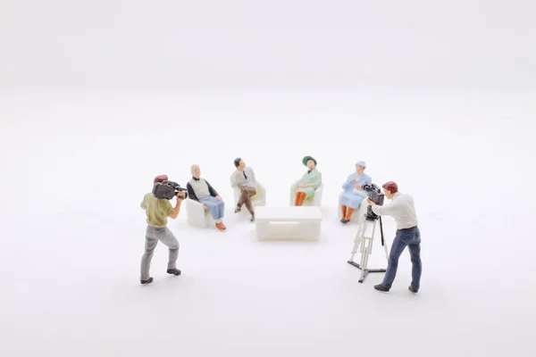 Люди Работающие Время Съёмок Видеоклипа — стоковое фото