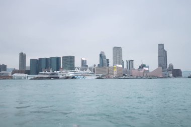 Victoria Harbour Hk manzarası cityscape downtown 
