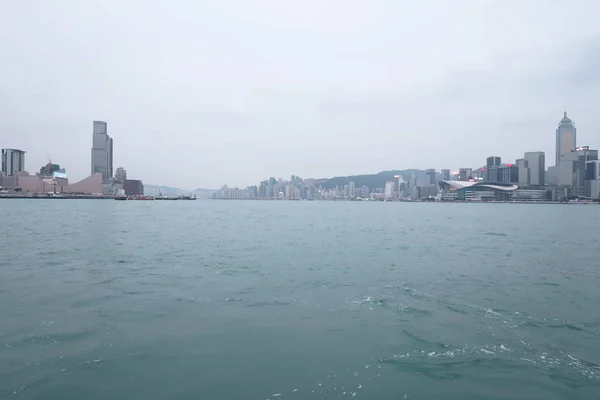 ビクトリア港香港スカイライン都市景観ダウンタウン — ストック写真