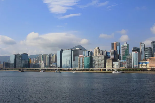 商业及工业地区在香港 — 图库照片