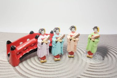 Japon taş bahçe kürsüye bir rakam