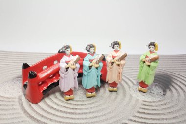 Japon taş bahçe kürsüye bir rakam