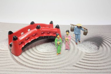 Japon taş bahçe kürsüye bir rakam