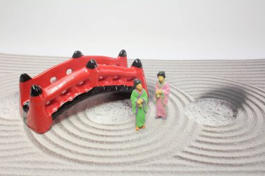 Japon taş bahçe kürsüye bir rakam