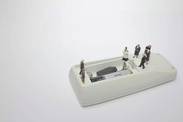 Serviços Funerários Mini Figura Distância — Fotografia de Stock