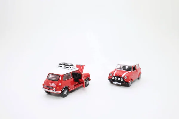 Uma Escala Carro Brinquedo Mini Cooper — Fotografia de Stock