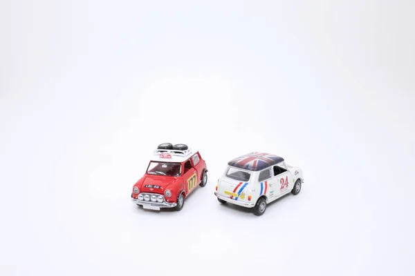 Масштаб Игрушечного Автомобиля Mini Cooper — стоковое фото