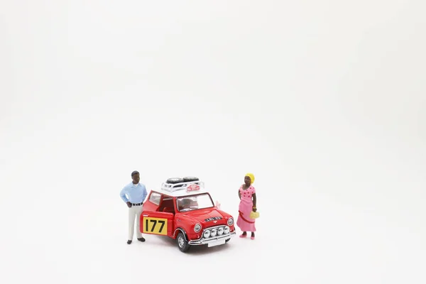 Skala Mini Cooper Med Figur — Stockfoto