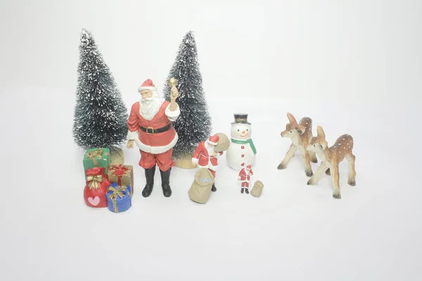 Figuras Navidad Renos Santa Claus — Foto de Stock