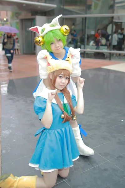 Una Pose Anime Cosplay Japonesa Identificada Japón Festa — Foto de Stock