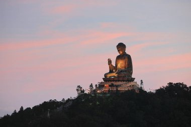 Tian Tan Buddha at Po Lin Monastery in HK clipart