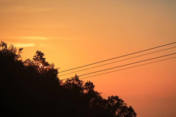 Sun Set Подання Канатної Дороги Нгонпінг 360 — стокове фото