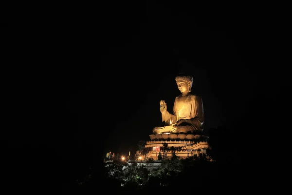 Tian Tan Buddha Night View — Stock Photo, Image