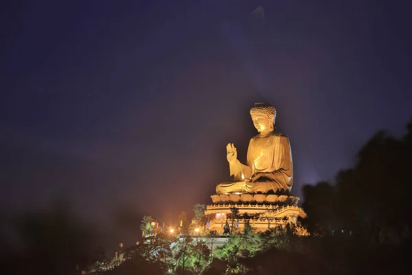 Tian Tan Buddha Night View — Stock Photo, Image