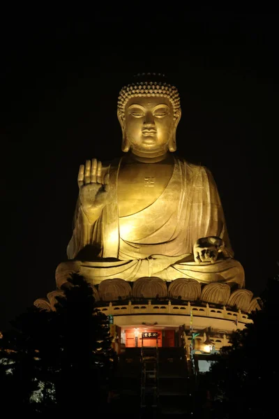 Lumière Bouddha Géant Statue — Photo