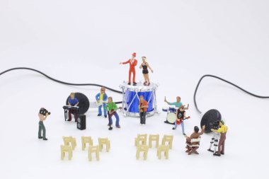 eğlenceli mini müzik grubu gösteri