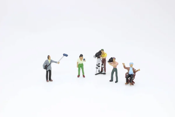 Mini Figure Theme Broad Cast — Stock Photo, Image
