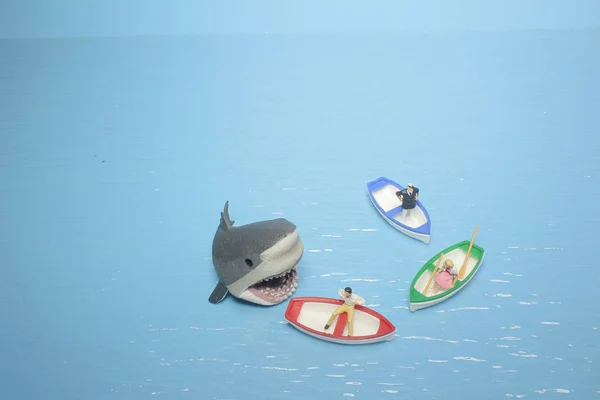 Diversão Figura Mini Tubarão — Fotografia de Stock