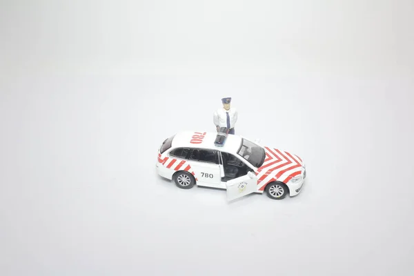 Mini Figura Degli Agenti Polizia Stradale — Foto Stock