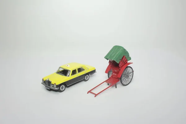 Conjunto Escala Modelo Transporte Antigo — Fotografia de Stock