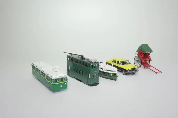 Conjunto Escala Modelo Transporte Antigo — Fotografia de Stock