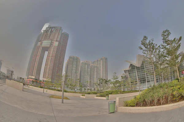 Den Utomhus Trädgården Vid West Kowloon Station — Stockfoto