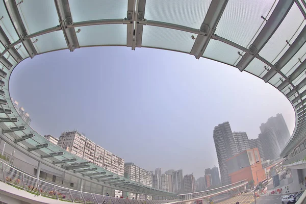 Link Sobrevoo Moderno Staion Kowloon Ocidental — Fotografia de Stock